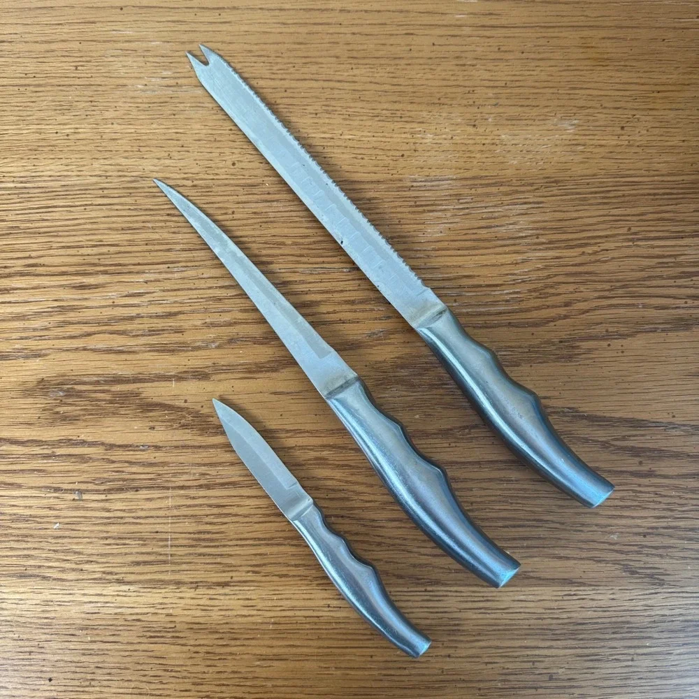 Forever Sharp Surgical Stainless Steel Knife‎ Set 3 Piece Serrated Fillet Paring